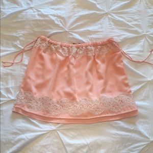Banana Republic Blush Lace Skirt
